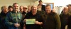 Chris Atwell (Fishery Owner) presents £1000 prize to winner Derek Burton while 2nd place Robbie Maunder looks on